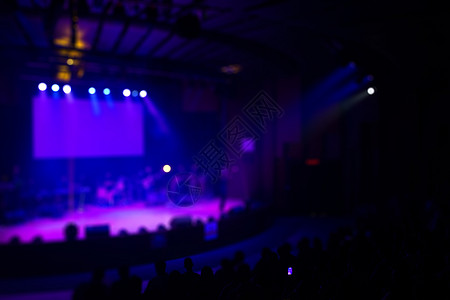在音乐会舞台前人群拥挤歌手俱乐部音乐岩石蓝色夜店舞蹈扇子紫色打碟机图片
