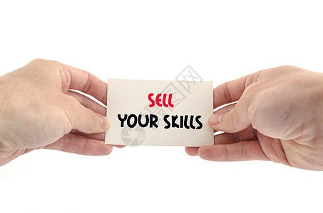 出售您的技能文本概念知识资质广告力量职业自雇课程面试天赋人士图片