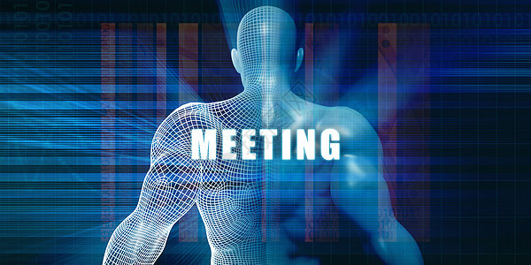 会议男人技术人士商业商务蓝色背景图片