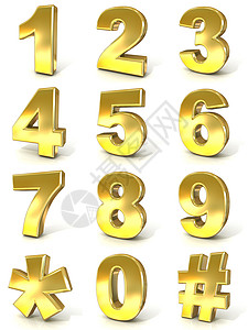 数字数字收藏 0 -9加散列标签和星号图片