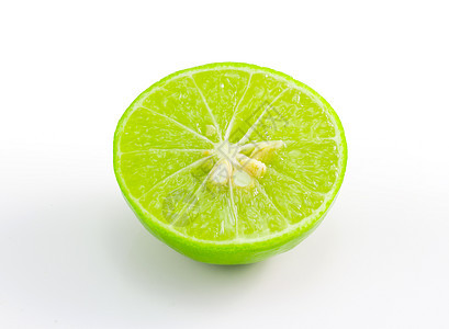 白上隔离的绿柠檬青柠水果食物白色圆形工作室团体绿色热带黄色图片