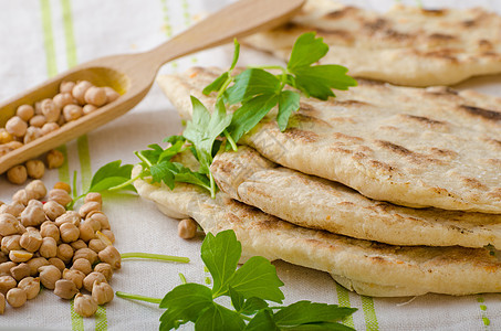 黎巴嫩面包 皮塔面包食物糕点鹰嘴蔬菜美食盘子草药午餐豆泥生物图片