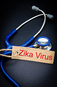 Zika病毒和听诊器图片