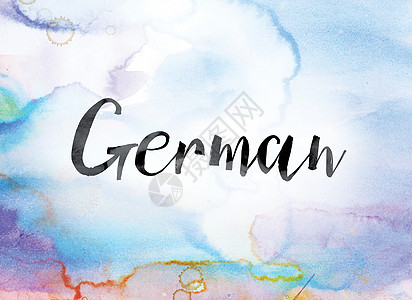 德国彩色水彩和墨水字艺术图片