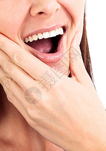 有牙膏的女人痛苦失败保健牙医疾病女士女孩牙科卫生挫折图片