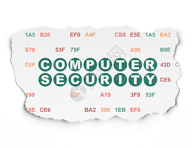 撕纸背景上的保护概念计算机安全隐私密钥保卫攻击政策密码报纸犯罪警报别针图片