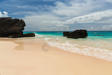 百慕大马蹄湾海景海湾天蓝色珊瑚天堂蓝色海岸阳光风景海洋图片