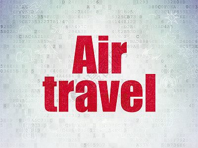 数字数据纸背景上的旅游概念航空旅行图片