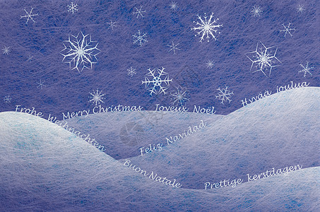 冬天场景圣诞车卡片霜纹冰花山脉挫败贺卡闪光英语雪花材料图片