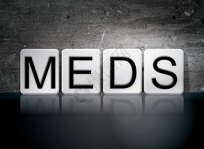 Meds 平铺字母概念和主题图片
