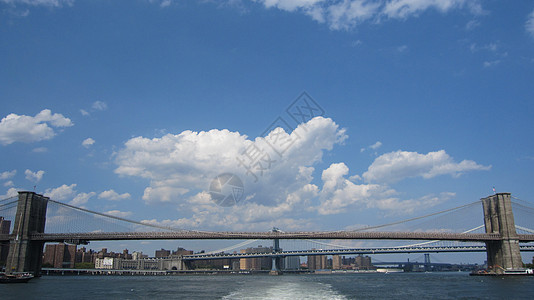 桥塔摩天大楼桥梁城市天空图片