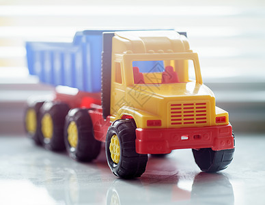 玩具倾卸卡车特写工作机械拖拉机施工送货机器服务货运货物力量图片