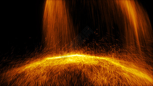 粒子落在看不见的球上温泉液体活力动画片星星假期派对音乐运动艺术图片