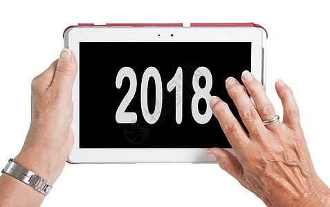 高级女士放松和她的平板电脑     2018年阅读女性住所新年白色技术老年人房子屏幕互联网图片