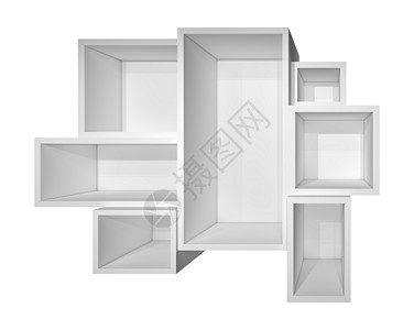 空空白书架酒吧立方体市场正方形家具3d贮存作品组织渲染图片