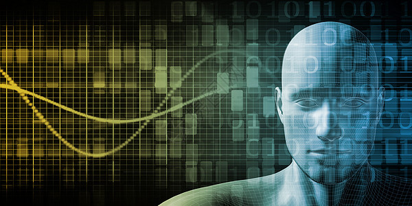未来科学男人勘探机器人身体智力投资电路探索插图技术图片
