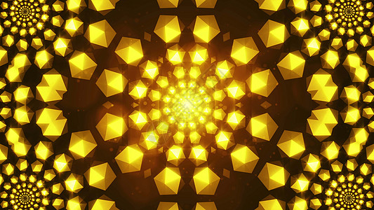 闪烁的金色元素形成隧道  3D渲染商业金子柔软度反射技术星星金条材料运动丝绸图片