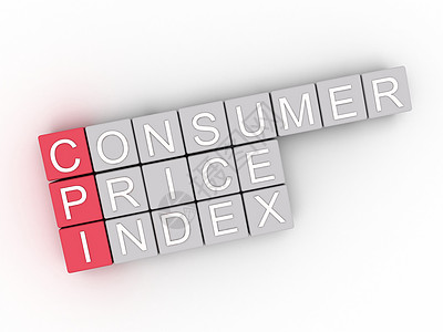 3d 消费者价格指数(消费物价指数)字云概念图片