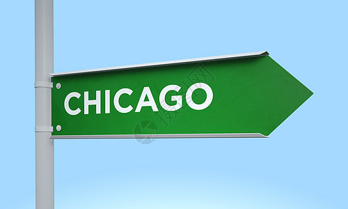 绿色路标芝加哥插图工作渲染蓝色职业旅行3d生意人邮政交通图片
