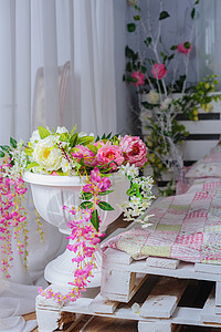 内地花花束的装饰假期花店庆典礼物花朵生长花园花瓶风格婚礼图片
