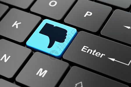 社交网络概念拇指向下电脑键盘背景蓝色渲染黑色软件网站团队社会互联网朋友扇子图片