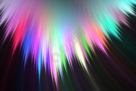 分形图像发光的彩色条纹和线条辐射技术黑色曲线背景数学溪流光学科学创造力图片