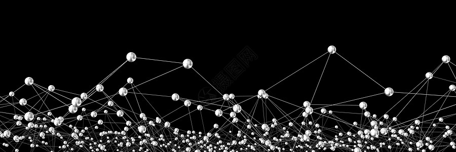 抽象技术和科学背景细胞辉光线条多边形网络活力网格墙纸界面粒子图片