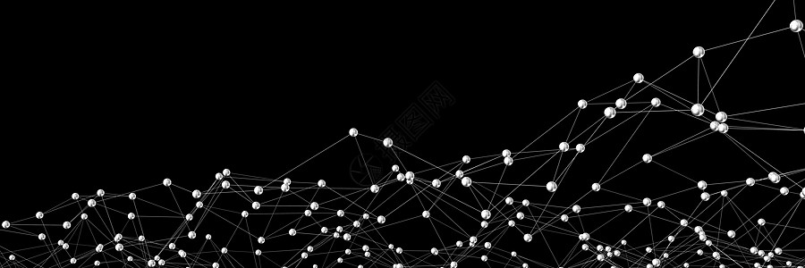 抽象技术和科学背景商业多边形三角形网络粒子墙纸细胞网格活力辉光图片