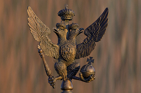 俄国双头老鹰国家联邦徽章帝国皇帝纹章皇家捕食者翅膀金属图片