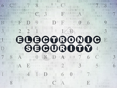 数字数据纸背景上的安全概念电子安全字母密码犯罪网络代码隐私攻击裂缝警报绘画图片