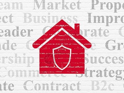 财务概念首页背景墙上建筑红色隐私战略标签灰色房子交易绘画营销图片