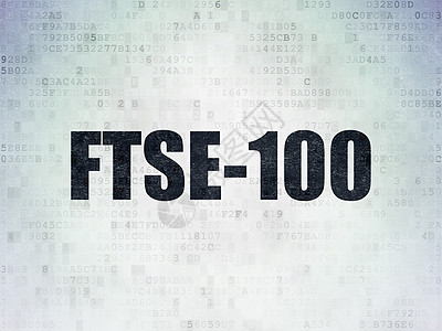 股票市场指数概念 FTSE100 数字数据纸背景代码软件编程二进制贸易库存生长金融市场交换图片