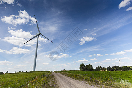 波兰苏瓦基的风力涡轮机天空螺旋桨技术涡轮安全桅杆全景闲暇观光转子图片