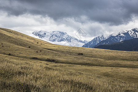 吉尔吉斯斯坦天山山脉的景色图景 照片来自Flickr用户Tien Shan公园旅游荒野场景太阳蓝色国家顶峰全景爬坡图片