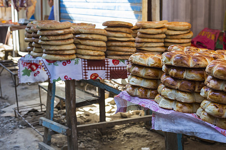 吉尔吉斯斯坦奥什Osh星期天市场菱形旅行市场男人商业零售文化蛋糕国家生活图片