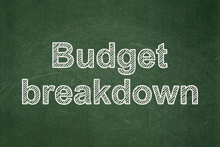 财务概念 按黑板背景分列的预算明细表金融领导者经济营销木板团队学校伙伴投资项目图片