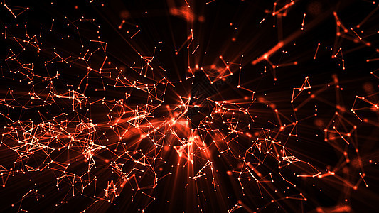 3d 渲染抽象连接与中心闪耀效果 网络连接点和线线条墙纸互联网科学蓝色技术多边形艺术商业数据图片