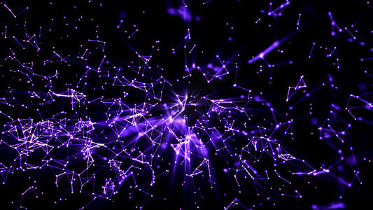 3d 渲染抽象连接与中心闪耀效果 网络连接点和线多边形全球互联网数据商业创造力科学蓝色线条插图图片