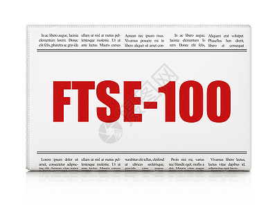 股票市场指数概念 报纸标题FTSE-100图片