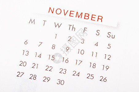 11月的日历页笔记日程日记日历数字图片