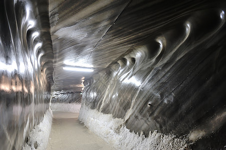 盐矿里面通道灰色洞穴地质矿物工业水晶走廊吸引力画廊图片