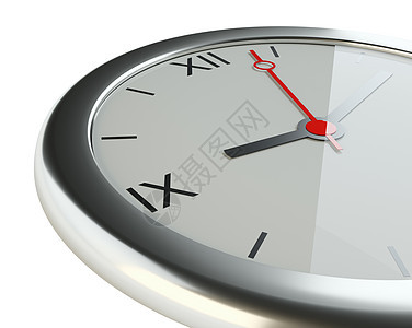 银钟圆钟的时空现实主义经典银色古典模拟数字挂钟时间黑色手表指针圆形白色倒数图片
