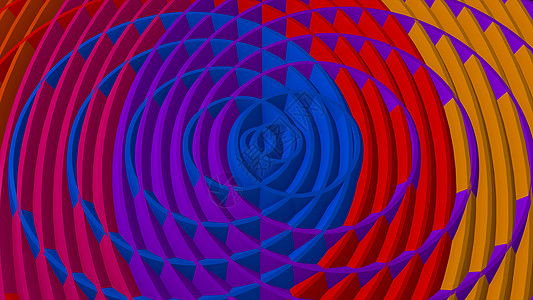 相交的彩色圆圈橙子作品艺术液体墨水中风条纹3d渲染纤维图片