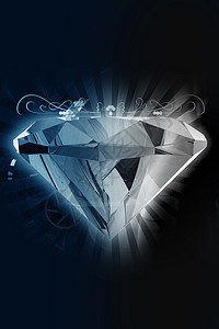 黑钻石珠宝中心射线反思岩石折射装饰品玻璃橙子插图图片