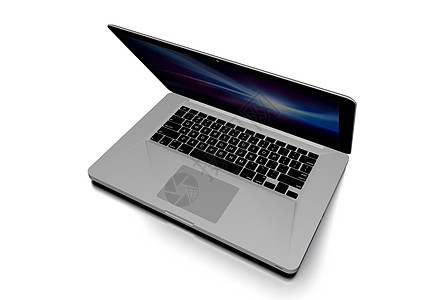 白色上孤立的笔记本电脑桌子火线加工水平插图电子邮件设计软件数据金属图片