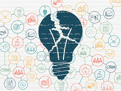 背景墙上的商业概念灯泡金融伙伴成功蓝色团队思考建筑领导者草图管子图片