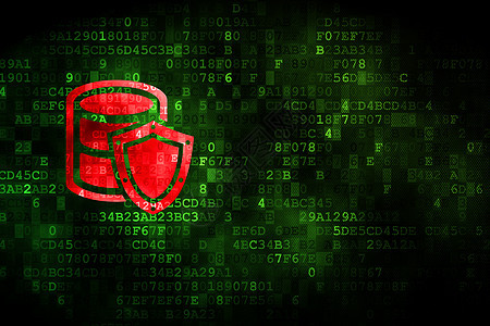 数字背景上带盾牌的软件概念数据库数据网站编程贮存绿色安全网络隐私服务器展示图片