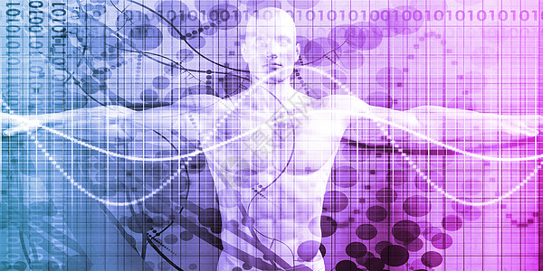 数字健康系统数据诊断记录网络身体扫描卫生商业电子人治疗图片