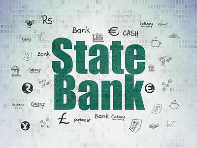 数字数据纸背景上的银行概念国家银行绘画市场货币涂鸦信用电脑现金价格财富账单图片