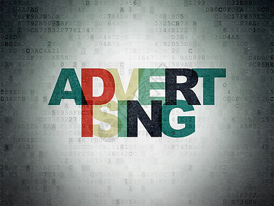 数字数据纸背景上的营销概念广告社区推广技术电脑社会创造力绘画产品市场网络图片